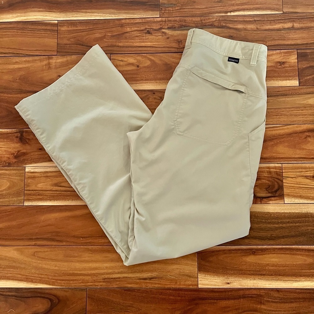 Patagonia Size 8 Quandary Pants Tan Neutral Athleisure Hiking Outdoor Fisherman - Picture 2 of 11